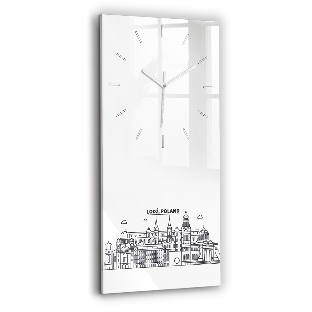 Négyszögletes üvegóra 30x60 Łódź építészeti panoráma