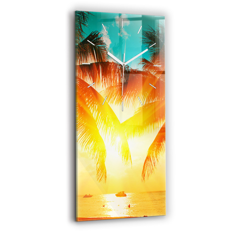Négyszögletes fali üvegóra 30x60 Nyaralás Pihenés Nyár