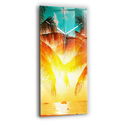 Négyszögletes fali üvegóra 30x60 Nyaralás Pihenés Nyár