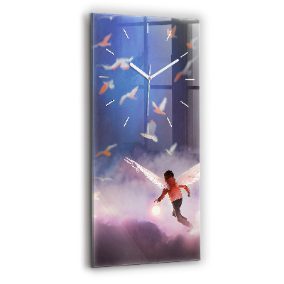 Négyszögletes üvegóra 30x60 Szárnyú fiú