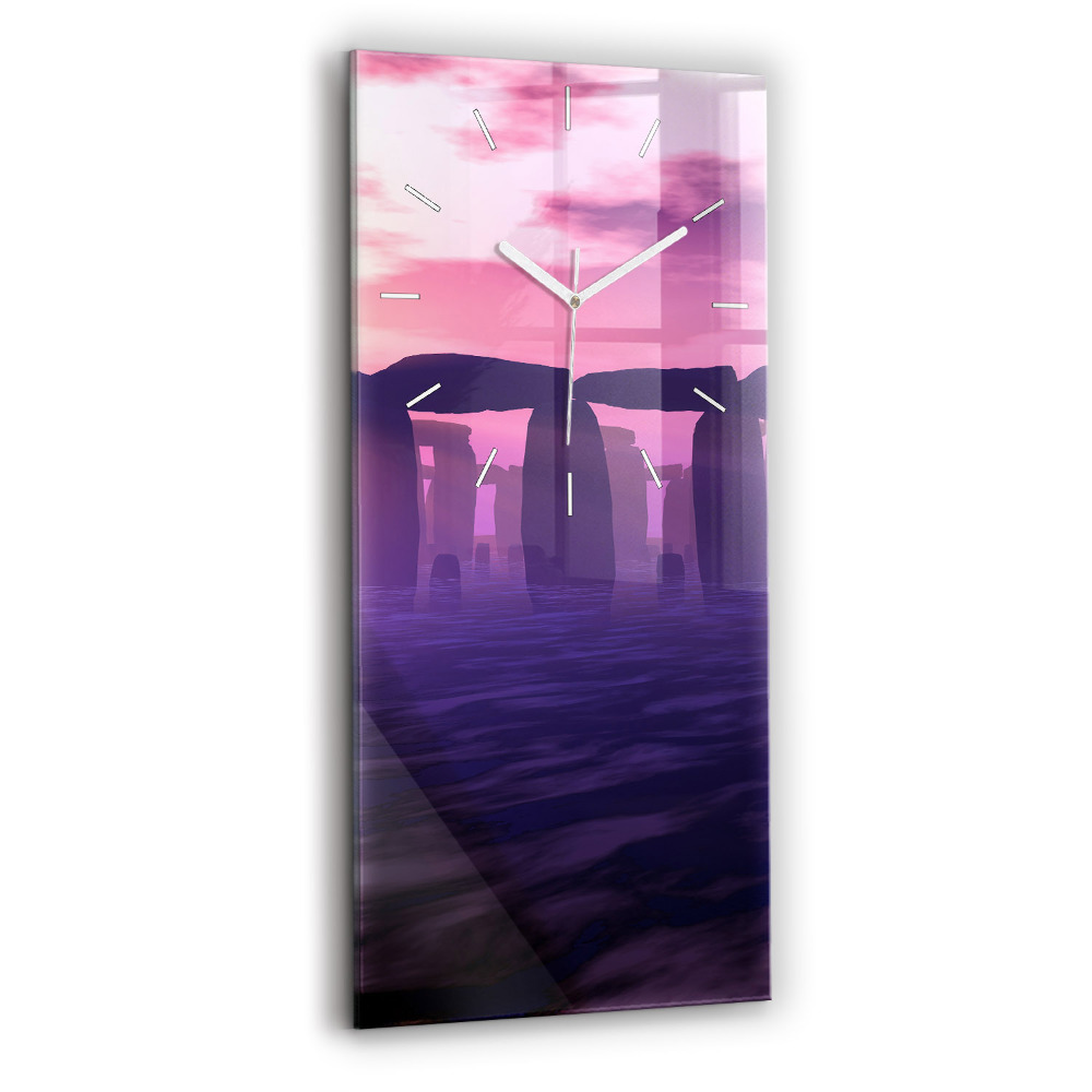 Négyszögletes üvegóra 30x60 Naplemente Stonehenge-ben