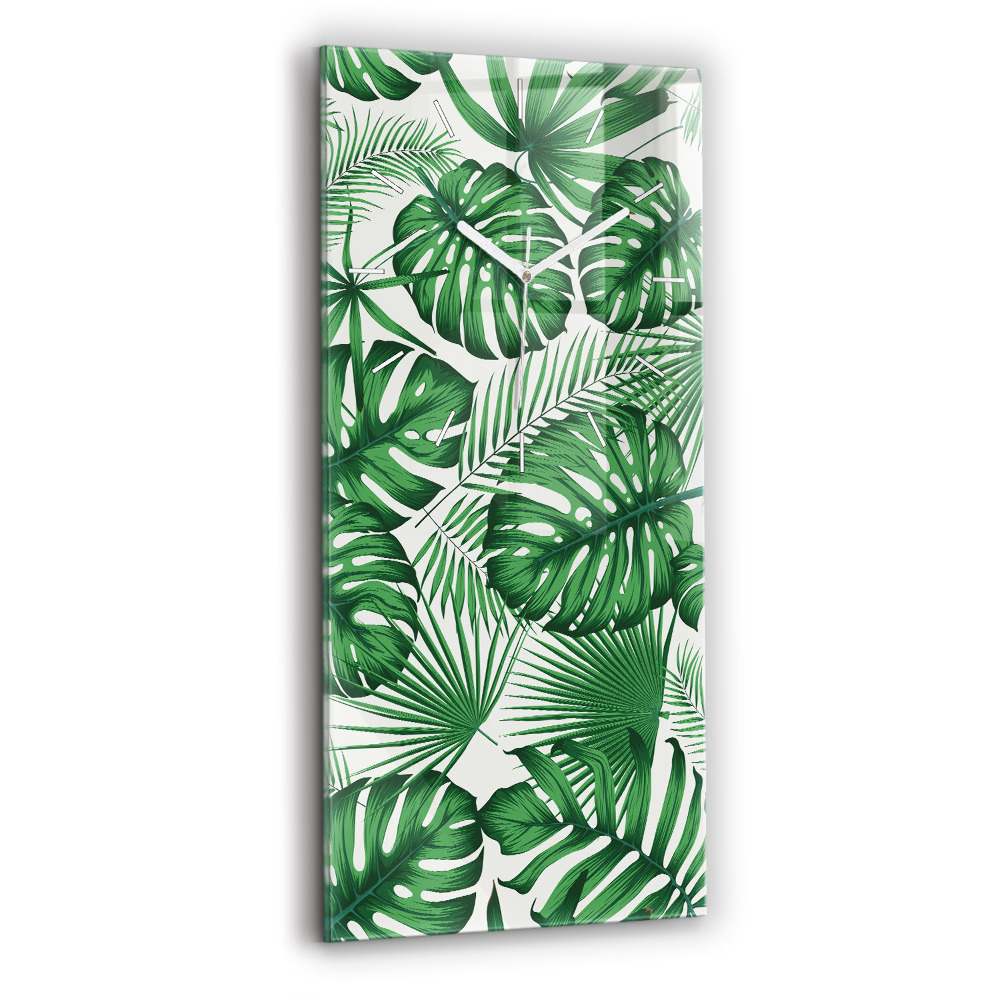 Függőleges üvegóra 30x60 Monstera levelek