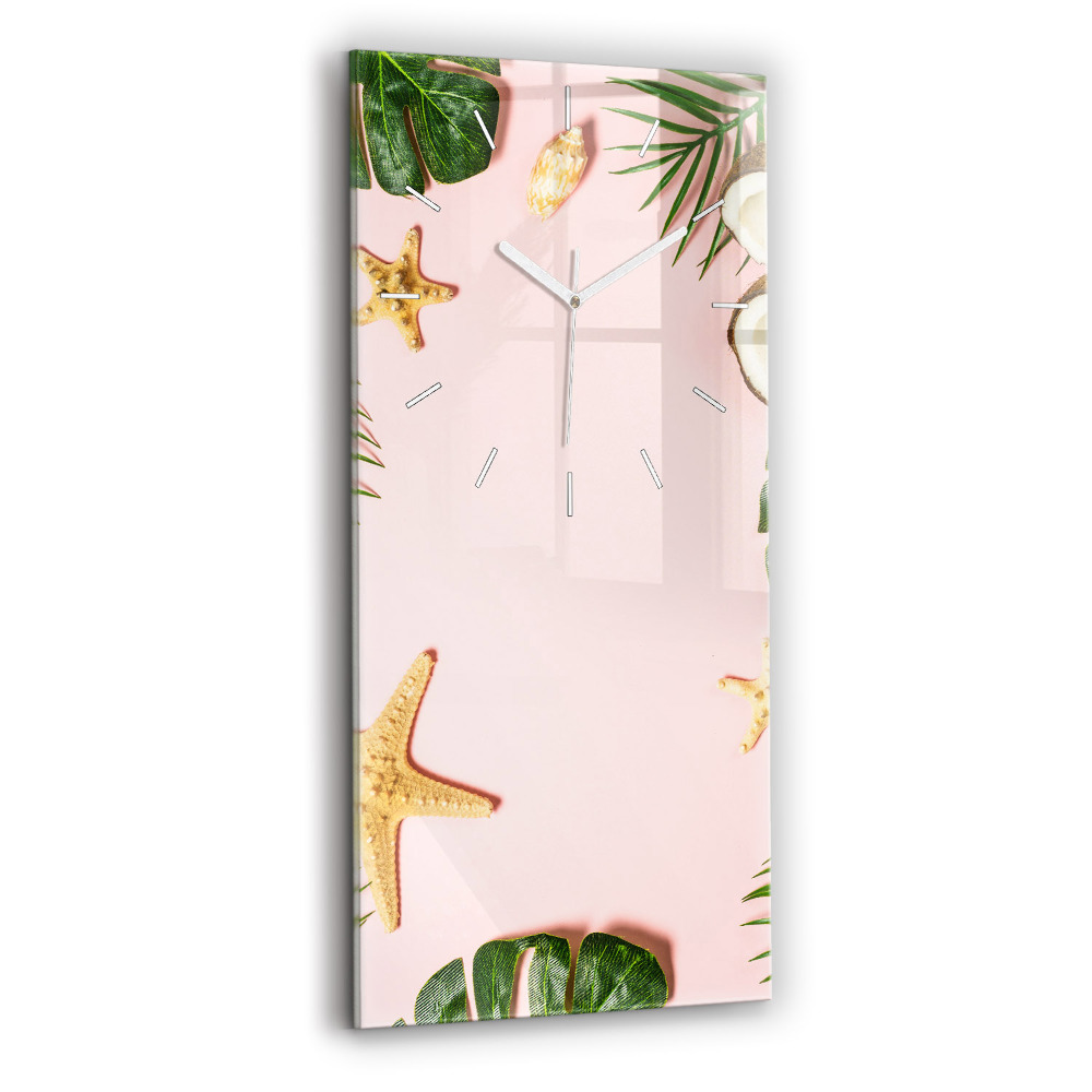 Négyszögletes fali üvegóra 30x60 Nyári hangulat