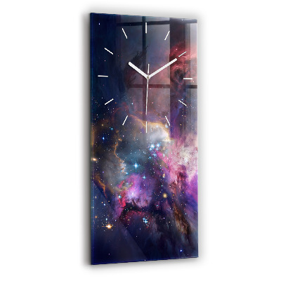 Négyszögletes fali üvegóra 30x60 Galaxis és csillagok