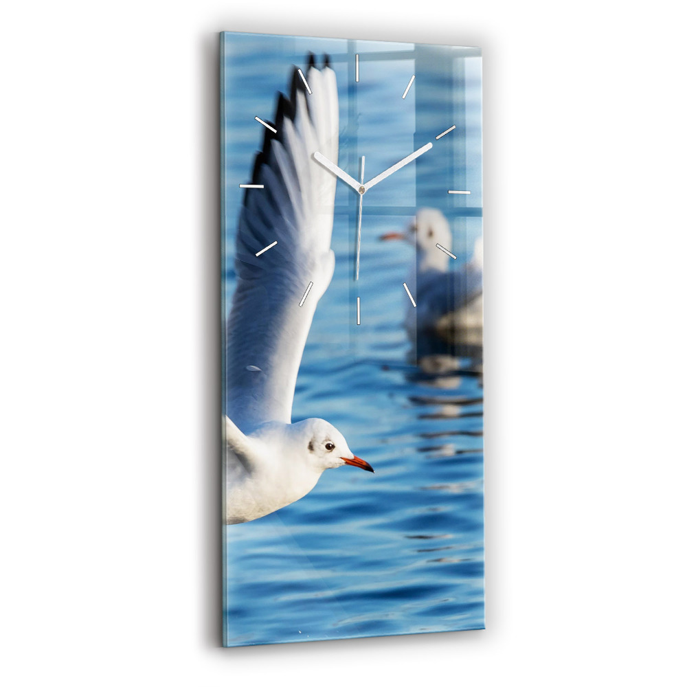 Négyszögletes fali üvegóra 30x60 Sirályok Gdyniában