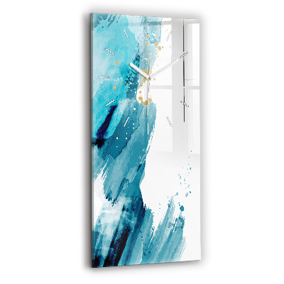 Négyszögletes fali üvegóra 30x60 Ecsetvonásokkal