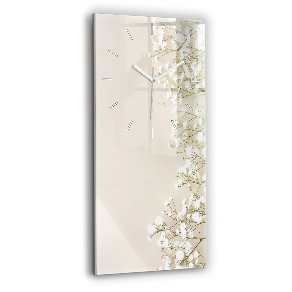 Függőleges üvegóra 30x60 Virágzó gypsophila virágok