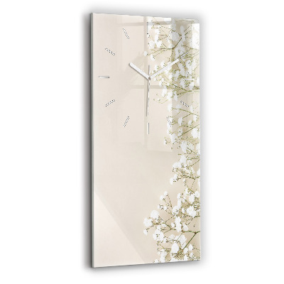 Függőleges üvegóra 30x60 Virágzó gypsophila virágok