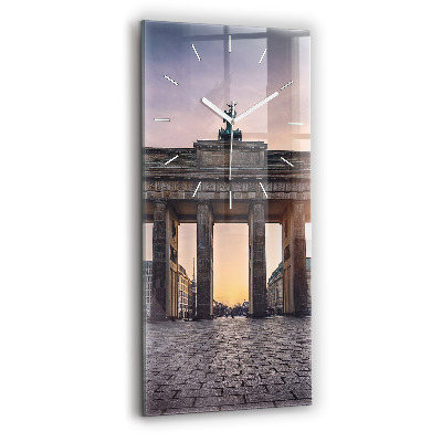 Négyszögletes fali üvegóra 30x60 Brandenburgi kapu