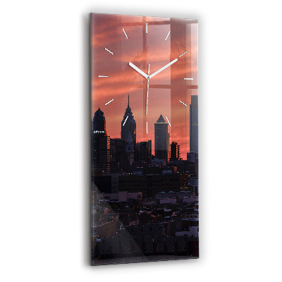 Téglalap alakú üvegóra 30x60 Philadelphia város látképe