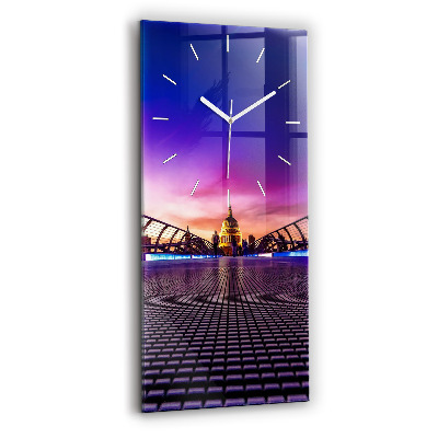 Négyszögletes fali üvegóra 30x60 katedrális Szent Pál