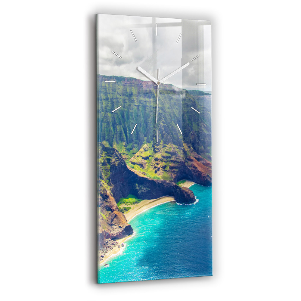Négyszögletes fali üvegóra 30x60 Tenger Hawaii-on