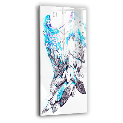 Négyszögletes üvegóra Madárszárnyak utánzata