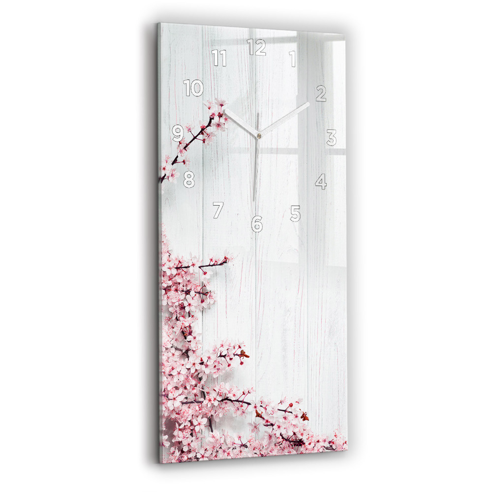 Négyszögletes üvegóra Tavaszi virágok