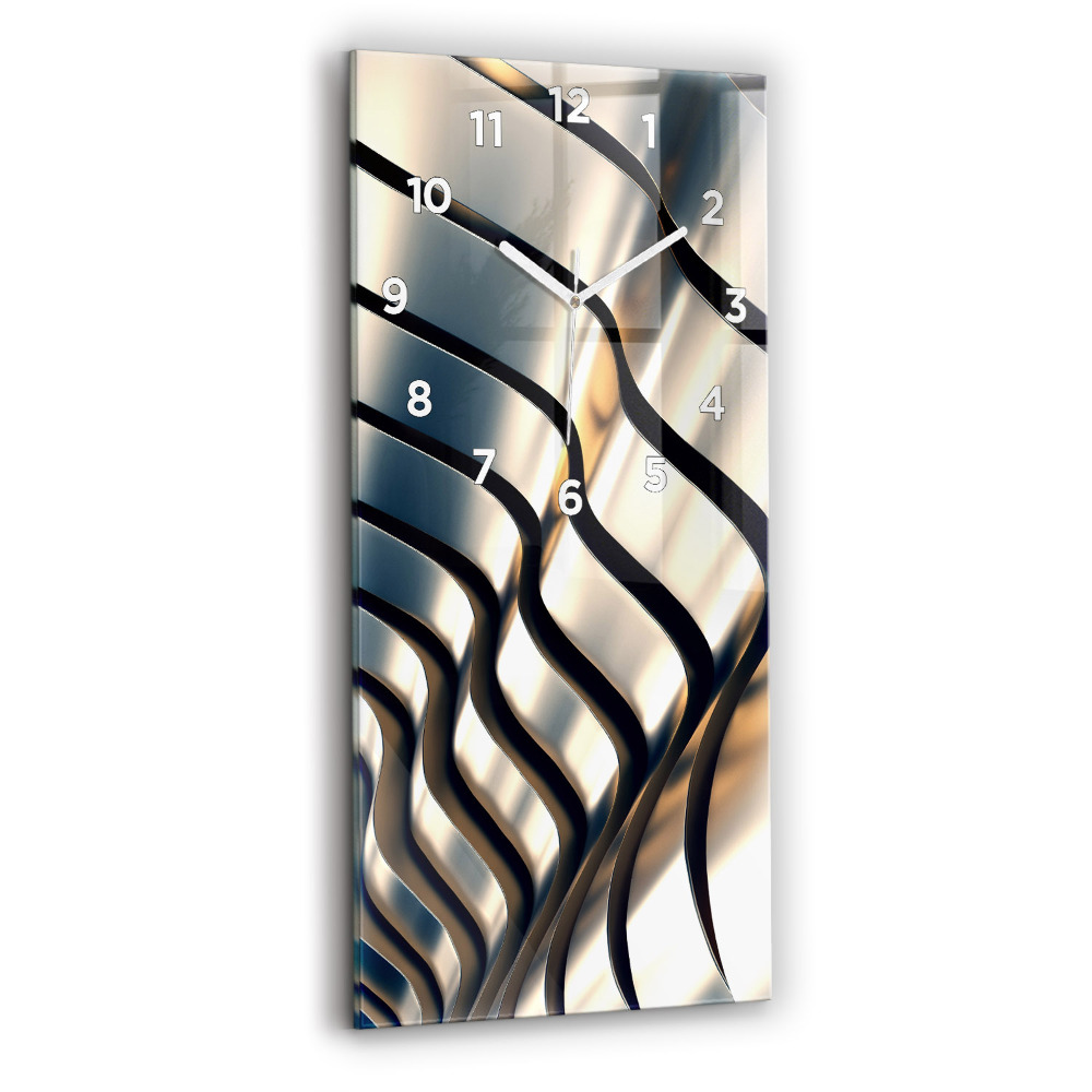 Függőleges üvegóra Ezüst mintás