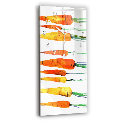 Négyszögletes üvegóra Sárgarépa illusztráció