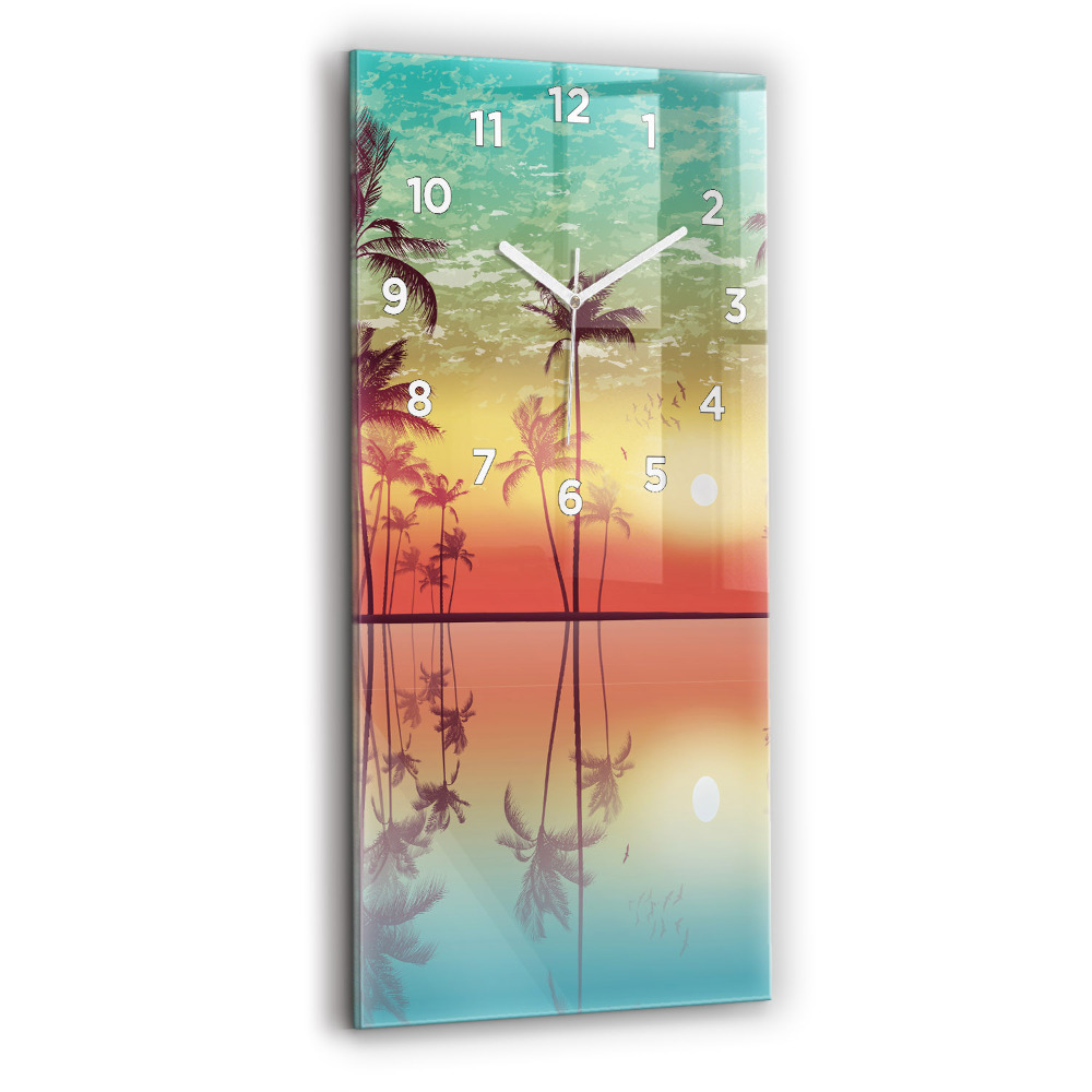 Függőleges üvegóra Trópusi pálmafák