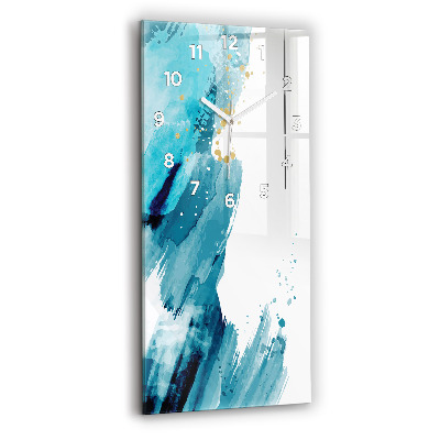 Négyszögletes fali üvegóra Ecsetvonásokkal