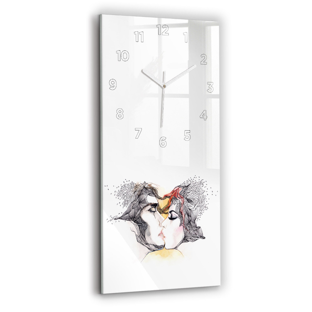 Függőleges üvegóra Szerelmes csók rajz