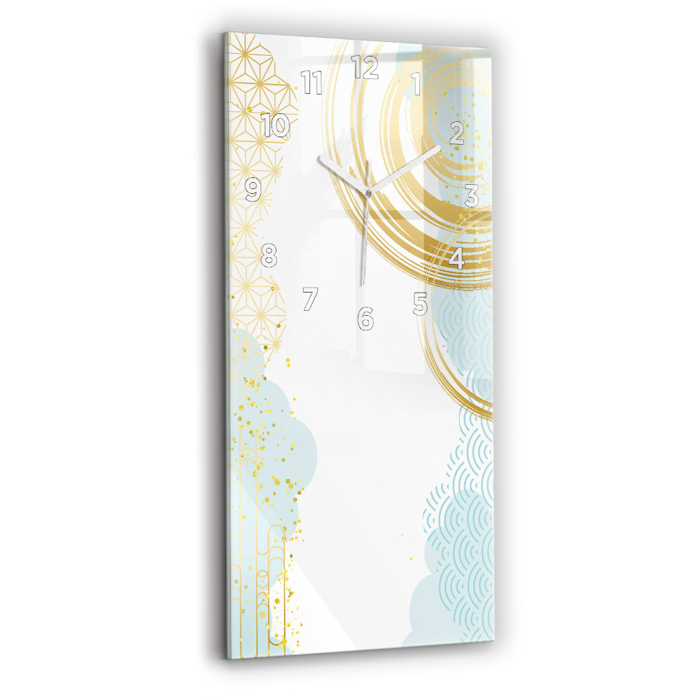 Négyszögletes fali üvegóra Dekoratív minta