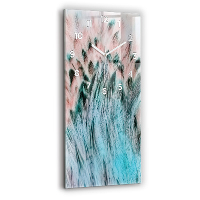 Négyszögletes fali üvegóra Színes tollak