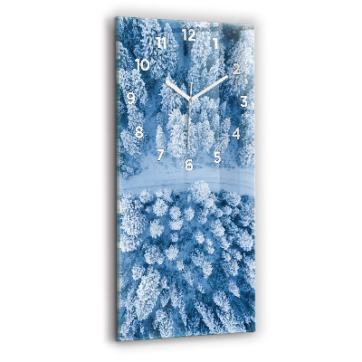 Négyszögletes üvegóra Erdő drónból