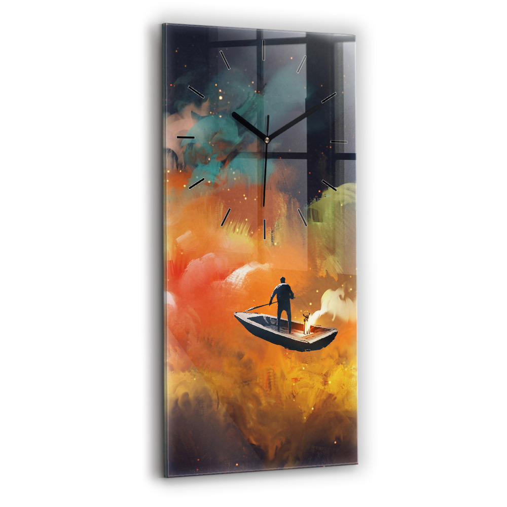 Négyszögletes üvegóra 30x60 Absztrakt kép