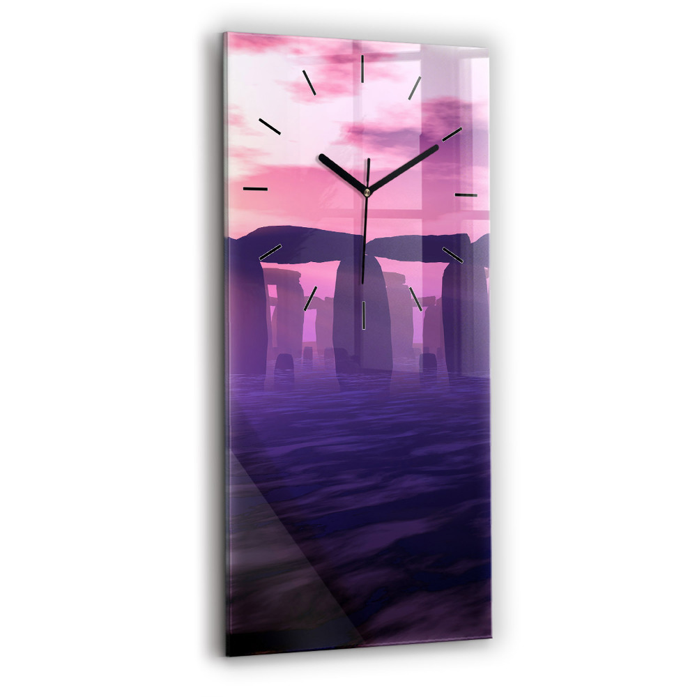 Négyszögletes üvegóra 30x60 Naplemente Stonehenge-ben