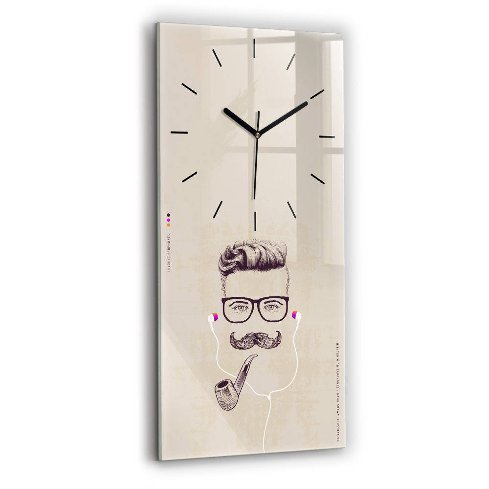 Függőleges üvegóra 30x60 Férfi pipával