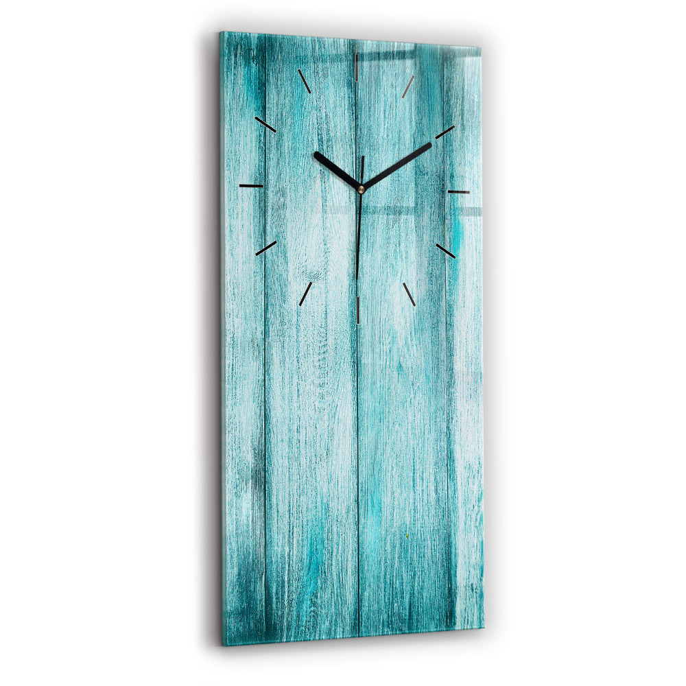 Négyszögletes üvegóra 30x60 Kék régi fa