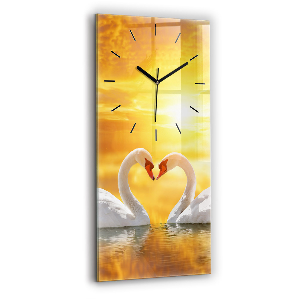 Függőleges üvegóra 30x60 Szerelmes hattyúk