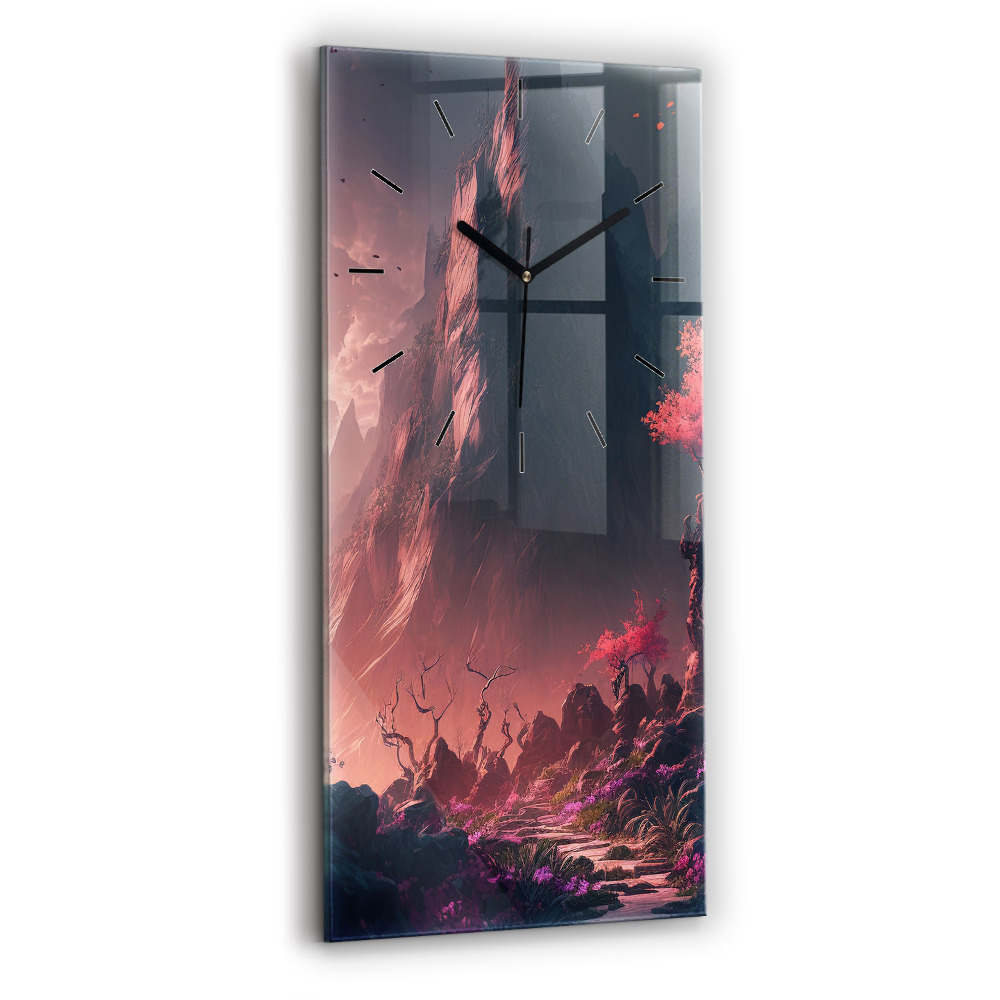 Függőleges üvegóra 30x60 Varázslatos erdő és hegyek