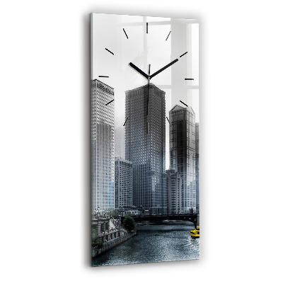 Négyszögletes üvegóra 30x60 Városi panoráma