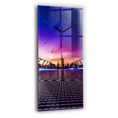 Négyszögletes fali üvegóra 30x60 katedrális Szent Pál