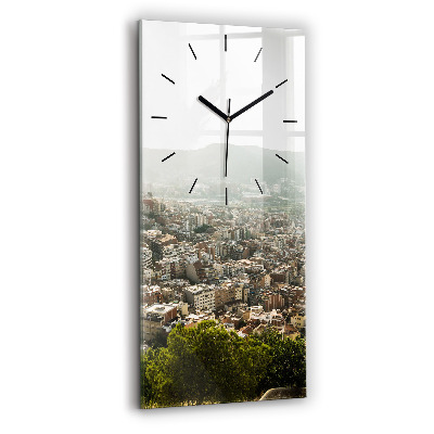 Négyszögletes üvegóra 30x60 Barcelona kilátás a Montjuic-ra