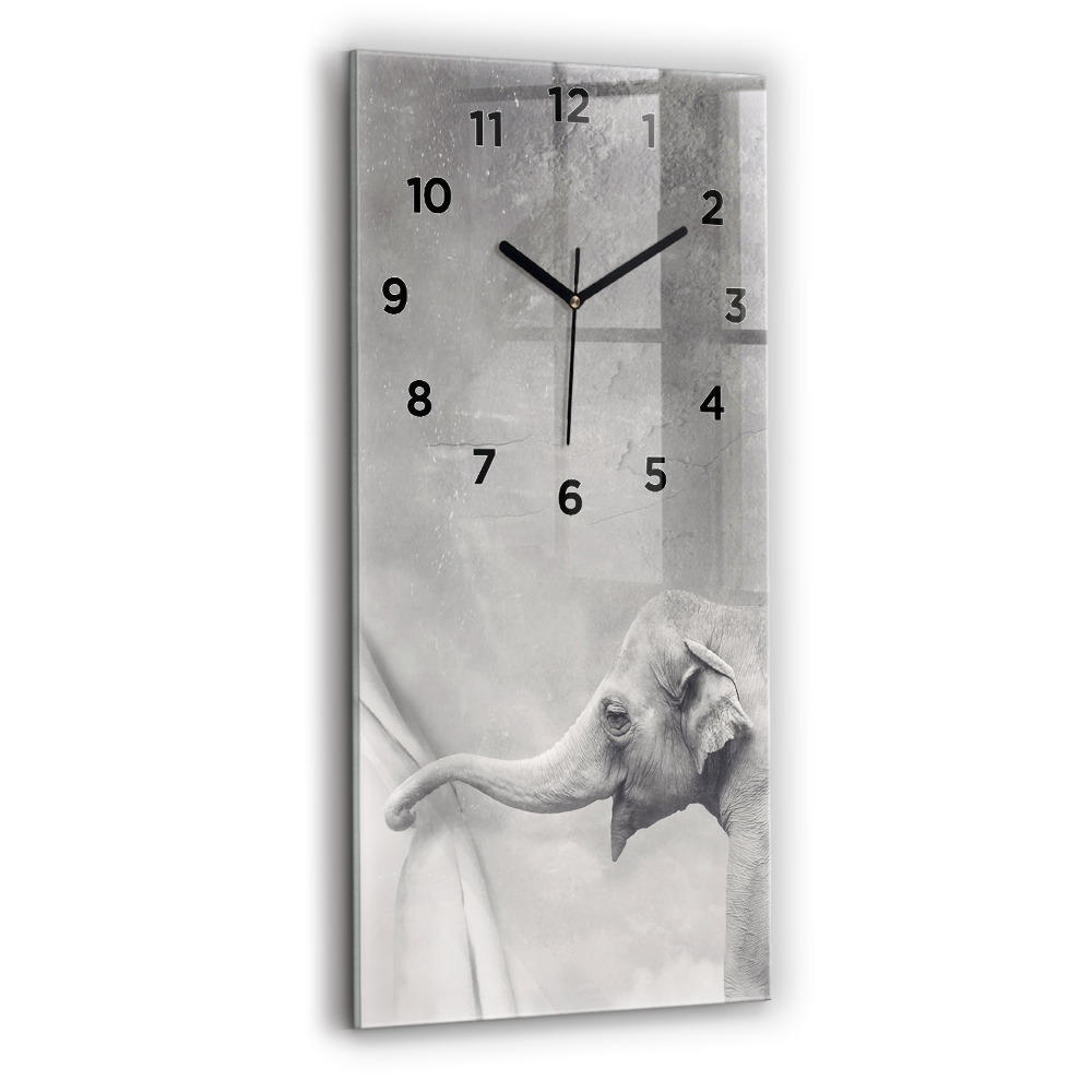 Négyszögletes üvegóra 30x60 Elefánt