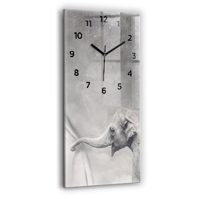 Négyszögletes üvegóra 30x60 Elefánt