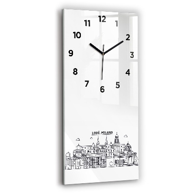 Négyszögletes üvegóra 30x60 Łódź építészeti panoráma