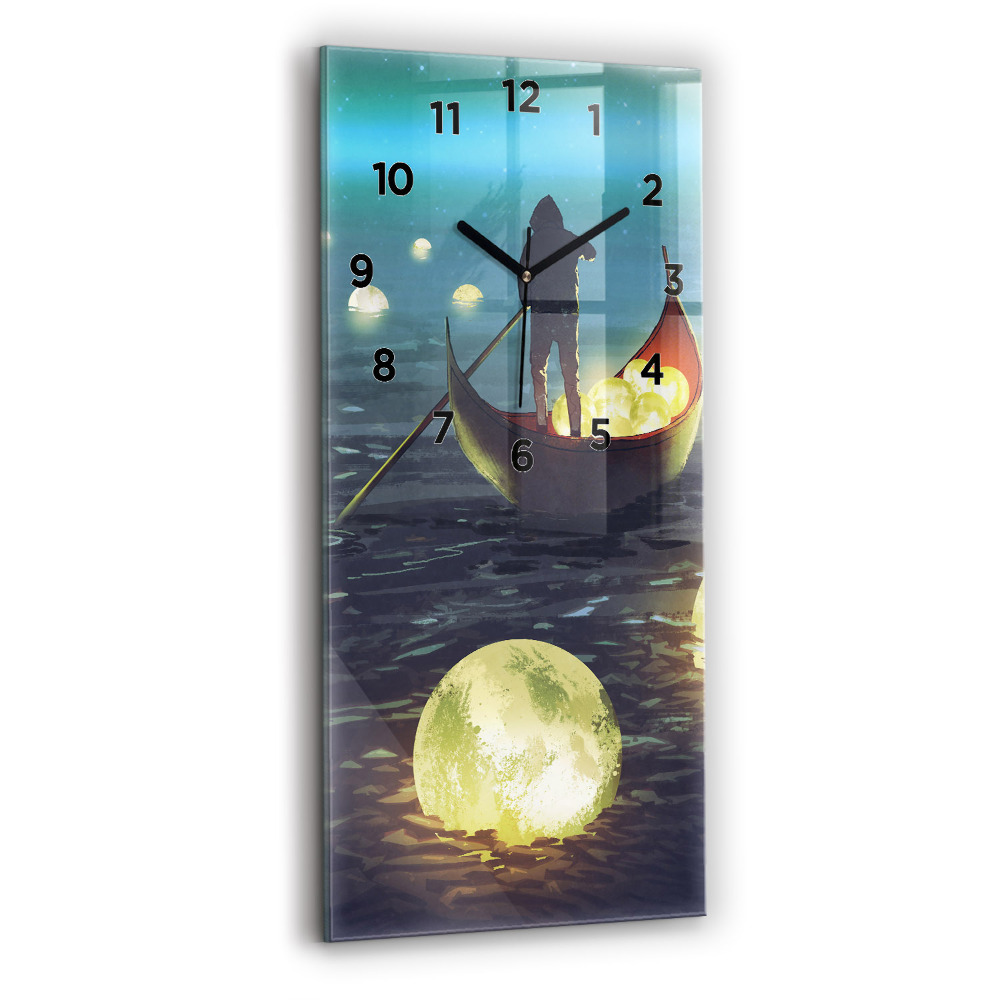 Négyszögletes üvegóra 30x60 Absztrakció