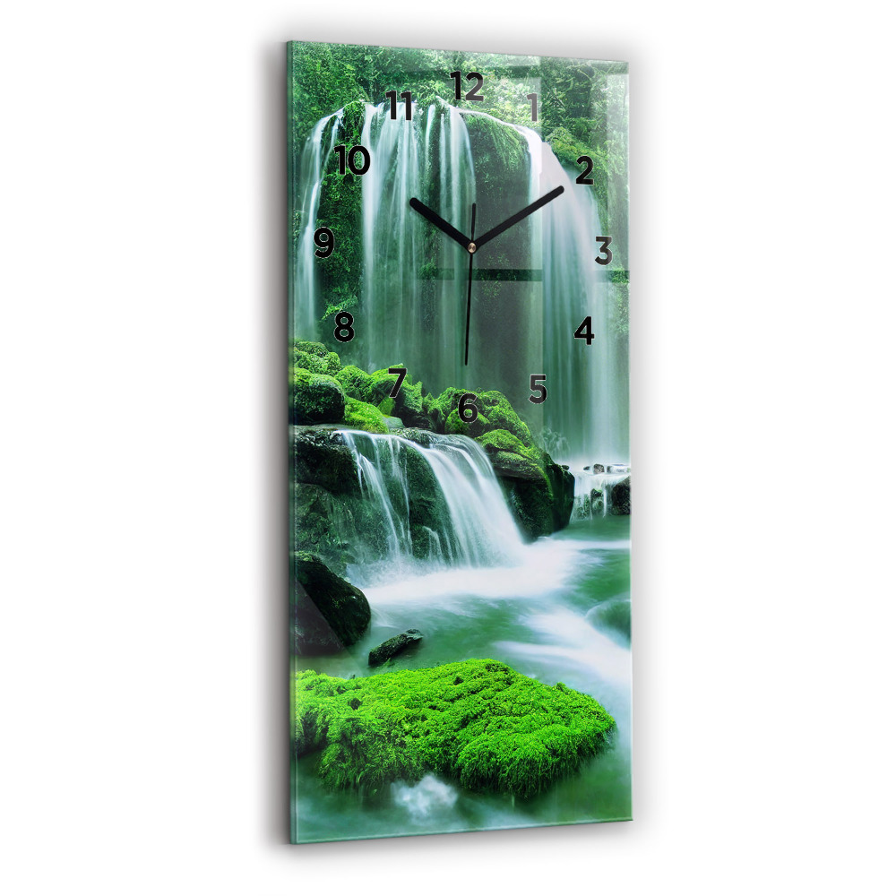 Négyszögletes üvegóra 30x60 Vízesés moha között