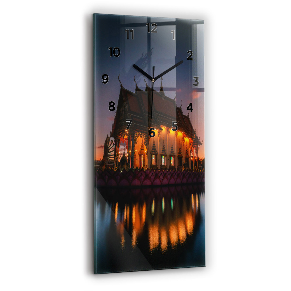 Négyszögletes üvegóra 30x60 Templom Bangkokban