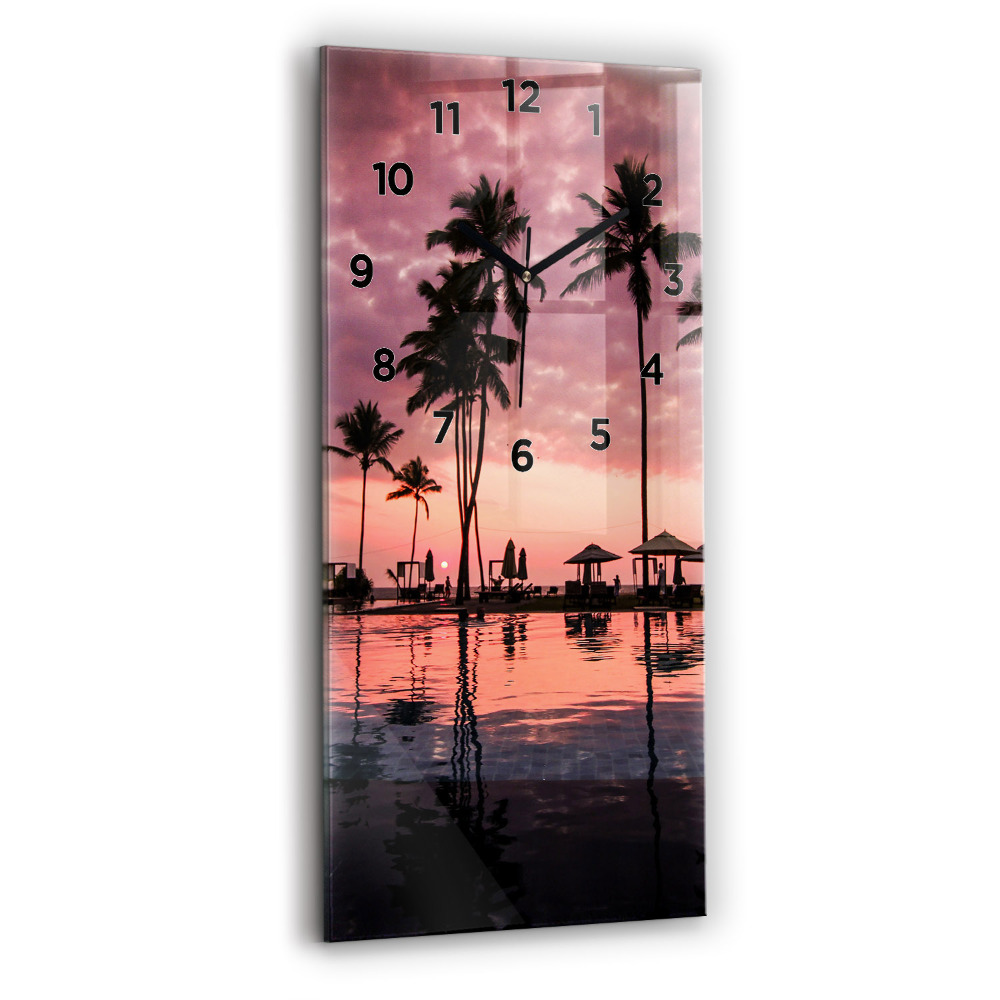 Téglalap alakú üvegóra 30x60 Pálmafák Hawaii-on
