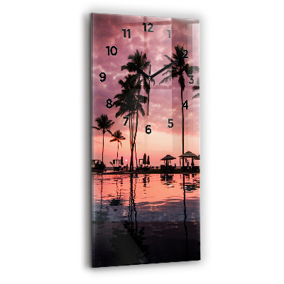 Téglalap alakú üvegóra 30x60 Pálmafák Hawaii-on