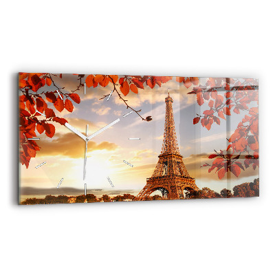 Vízszintes üvegóra 60x30 Eiffel-torony