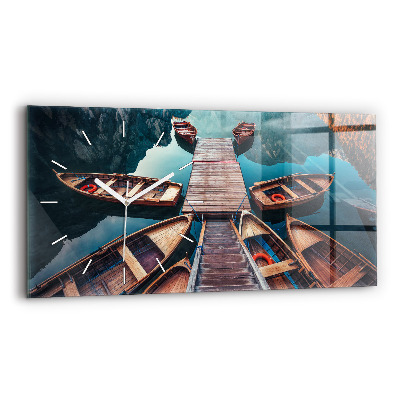 Vízszintes üvegóra 60x30 Híd és tó