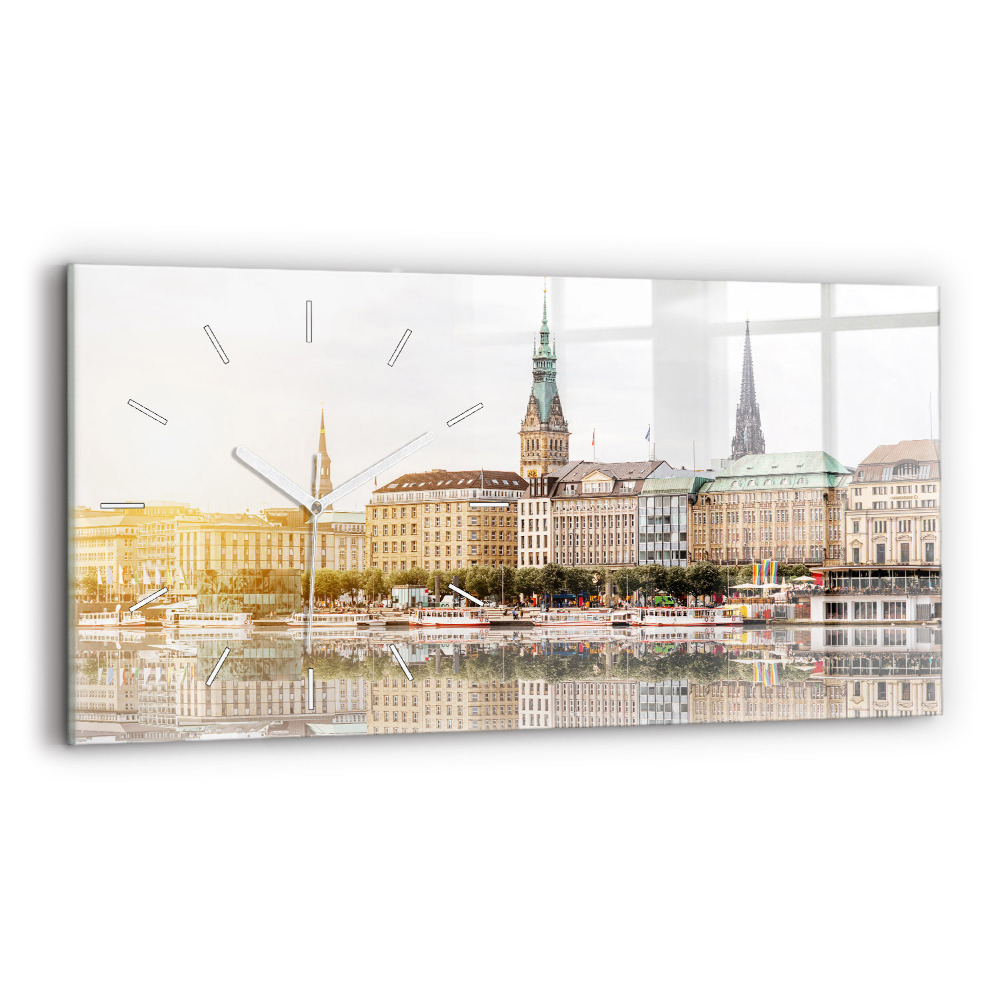 Üvegóra vízszintesen 60x30 Hamburg folyó Németország