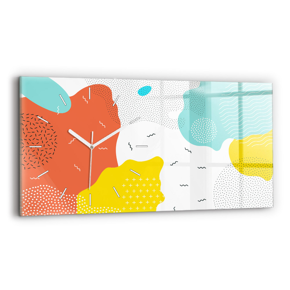 Vízszintes üvegóra 60x30 POP absztrakció