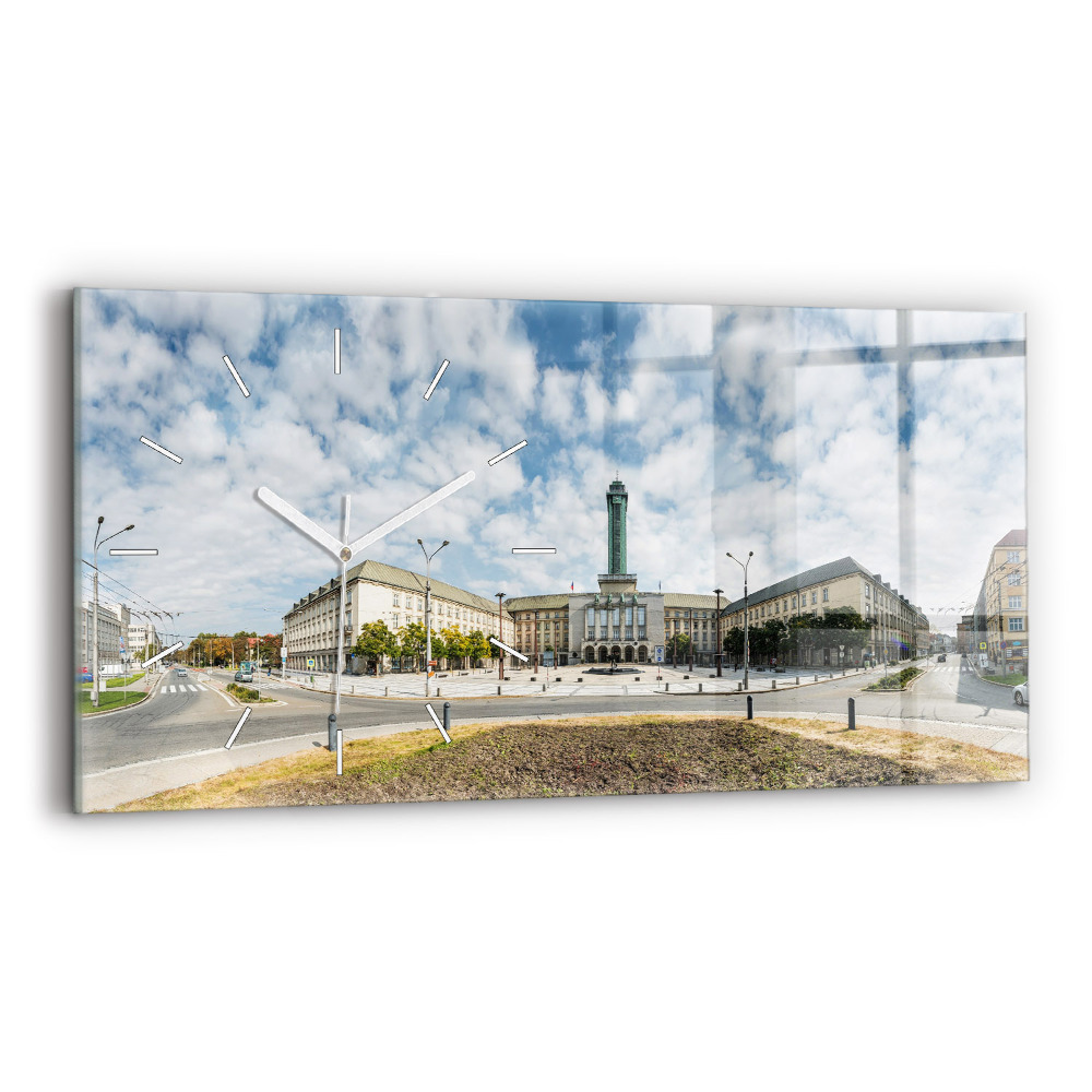 Vízszintes üvegóra 60x30 Panoráma Ostrava városára