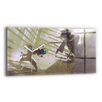 Üvegóra vízszintesen 60x30 Robot és szamuráj harc