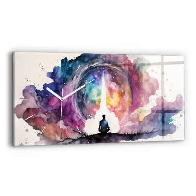 Négyszögletes üvegóra vízszintesen 60x30 Meditációs életmód